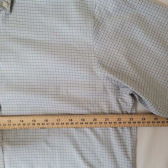 Proper Cloth Non-Iron Check Dress Shirt Men’s XL Blue White Button Down - Picture 5 of 9